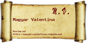 Magyar Valentina névjegykártya